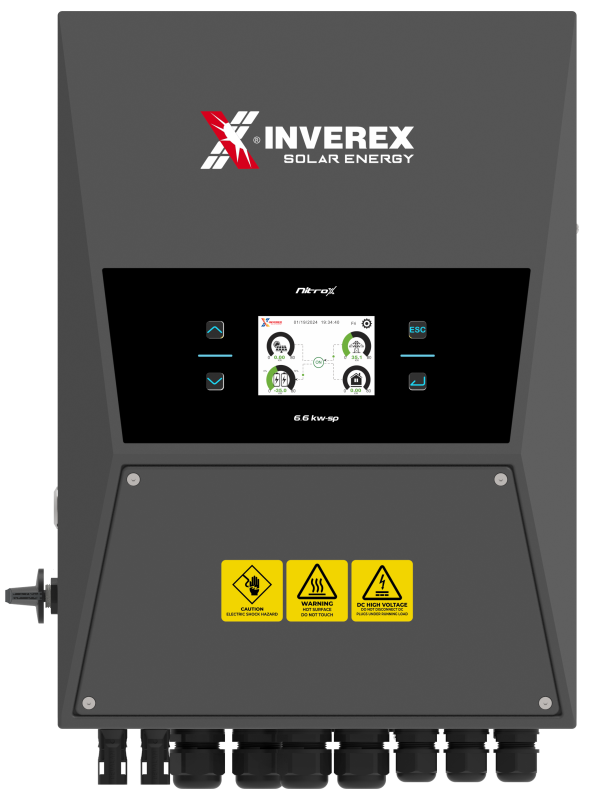 Inverex Nitrox 6.6kW Hybrid Solar Inverter – 48V | Single Phase | 13,200W PV Input | IP65 Rated